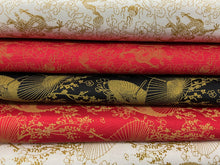 fabric shack sewing quilting sew fat quarter cotton patchwork quilt rose & and hubble simply oriental umbrella parasol japanese chinese ivory gold
