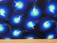fabric shack sewing quilting sew fat quarter cotton patchwork quilt studio e midnight soiree glow in the dark mushroom toadstool forest wood nymph fairy fairies moon navy blue
