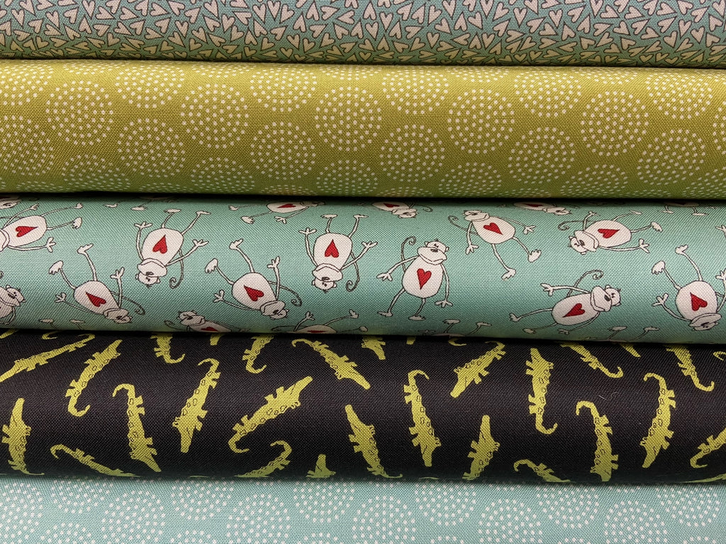 Moda 'Animal Crackers' Crocodiles Black Fabric Shack Malmesbury