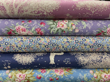 fabric shack sewing quilting sew fat quarter cottonpatchwork quilt tone finnanger tilda woodland flower floral ditsy peony peonies fox bear stag woodland mauve