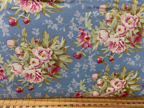 fabric shack sewing quilting sew fat quarter cottonpatchwork quilt tone finnanger tilda woodland flower floral ditsy peony peonies fox bear stag peony hazel blue