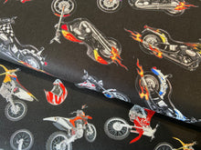 fabric shack sewing quilting sew fat quarter cotton quilt elizabeth elizabeth's studio in motion dirt motorbike hot wheels motorcross bike helmet