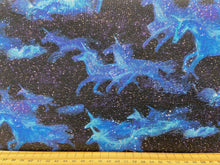 fabric shack sewing quilting sew fat quarter cotton quilt josephine wall for 3 three wishes celestial journey unicorn night flight stars constellation