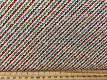 fabric shack sewing quilting sew fat quarter cotton quilt patchwork christmas holidays moda the card modern diagonal stripes red green sweetwater