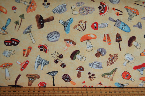 fabric shack sewing quilting sew fat quarter cotton quilt patchwork elsie gravel michael miller mushrooms funghi toadstools woodland animals trees (2)