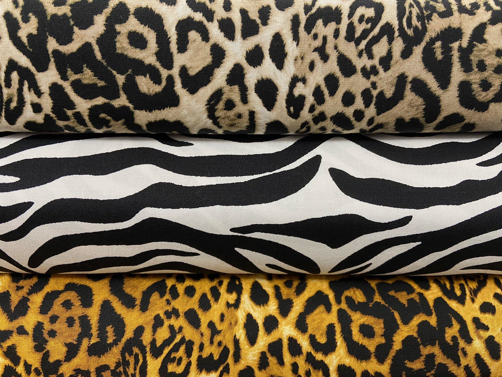 Rose & Hubble Go Wild! Animal Print Leopard Cotton Fabric by 1/4 Metre ...
