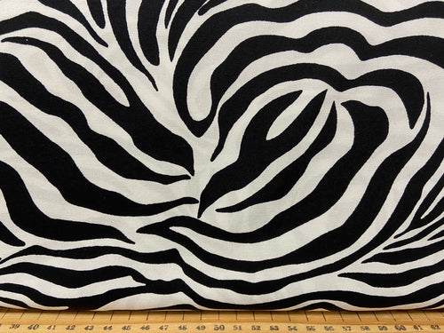 fabric shack sewing quilting sew fat quarter cotton quilt poplin rose & and hubble go wild animal skin print zebra