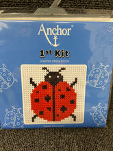 fabric shack sewing sew crosstich cross stitch kits kit first 1st childs kids ladybird lady bird 10016