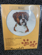 fabric shack sewing sew crosstich cross stitch kits kit mouseloft mouse loft paw prints boxer 00G-102paw