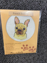 fabric shack sewing sew crosstich cross stitch kits kit mouseloft mouse loft paw prints french bulldog 00G-001paw