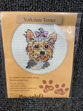 fabric shack sewing sew crosstich cross stitch kits kit mouseloft mouse loft paw prints yorkshire terrier 00G-003paw