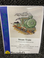 fabric shack sewing sew crosstich cross stitch kits kit mouseloft mouse loft stitchlets steam train 004-E08
