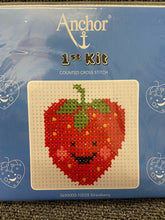 fabric shack sewing sew crosstitch cross stitch kits kit first 1st childs kids strawberry 10028