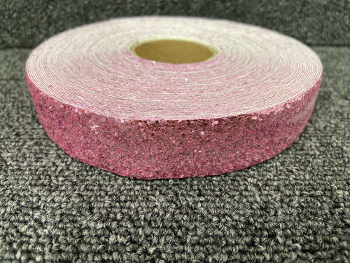 fabric shack sewing sew pink sequin trim ribbon 25mm pink