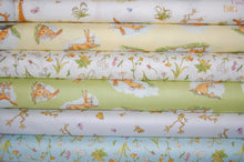 fabric shack sewing quilting sew fat quarter cotton quilt patchwork anita jeram clothworks guess how much I love you when I'm im big rabbit bunny bunnies frogs daffodils