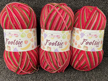 footsie 4 ply 4ply sock wool yarn king cole strawberry strawberries 4902 100g fabric shack malmesbury