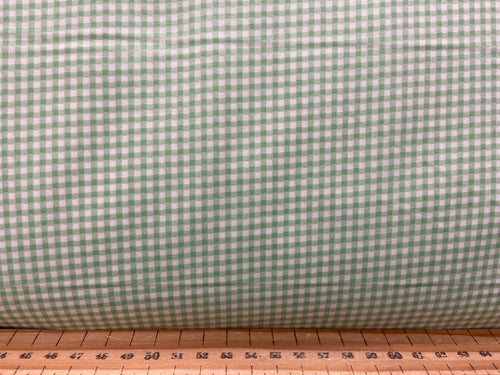 gingham mini plaid checks mint green fat quarter cotton poplin fabric shack malmesbury plaid