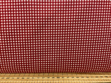 gingham mini plaid checks red cotton poplin fabric shack malmesbury