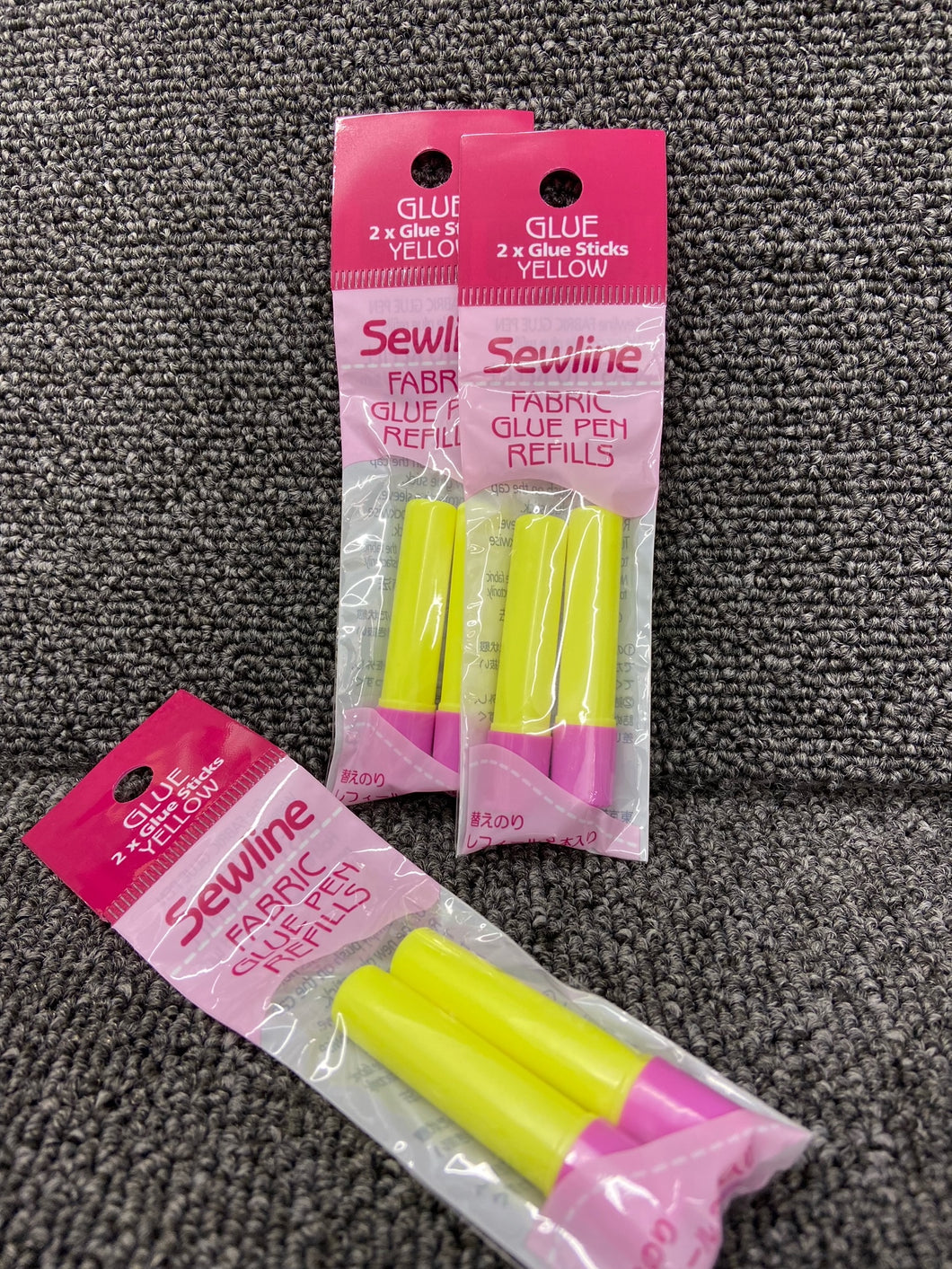 Sewline Fabric Glue Sticks this is for 2 Packs of 2 2 Pink and 2 Blue glue  Stick Refills 