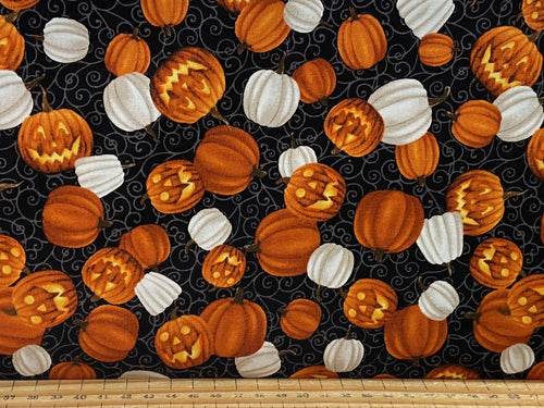 grace popp studio e midnight magic halloween pumpkins pumpkin cotton fabric shack malmesbury