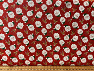 fabric shack sewing quilting sew fat quarter patchwork quilt abi hall moda jolly season father christmas santa skiing reindeer red blue