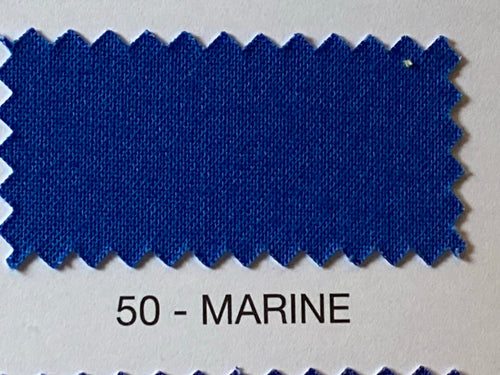 Rose & Hubble Plain Cotton Basics Marine Blue 50 Cotton Fabric by 1/4 Metre*