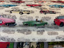 fabric shack sewing quilting sew fat quarter cotton quilt michael miller british motor car cars mg classic drive