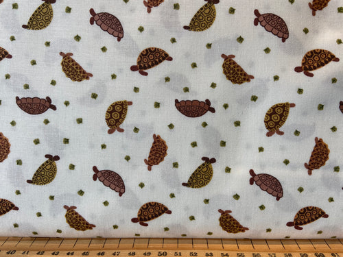 fabric shack sewing quilting sew fat quarter cotton quilt lewis & and irene small things pets tortoise rabbit guinea pig parrot cockatoo budgie budgerigar dog collie labrador corgi cat shih tzu
