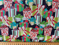 fabric shack sewing quilting sew fat quarter cotton quilt patchwork connie haley digital sassy animals holidays christmas presents gifts black animals sunglasses lights red white