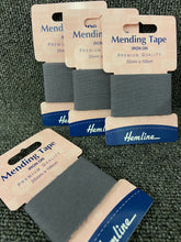 iron on mending tape patch repairs hemline 38mm grey fabric shack malmesbury