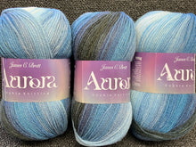 james c brett aurora double knit dk wool yarn 100g blend blue 03