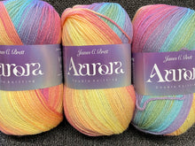 james c brett aurora double knit dk wool yarn 100g blend rainbow 02