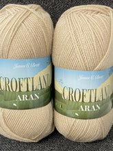 james c brett croftland aran wool yarn blend 200g oatmeal A202 fabric shack malmesbury