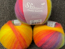 james c brett shhh double knit dk wool blend yarn 100g rainbow pastel stripe varigated