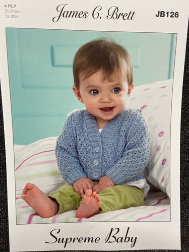 jb126 baby babies 4 ply cardigan knitting pattern james c brett wool yarn fabric shack malmesbury