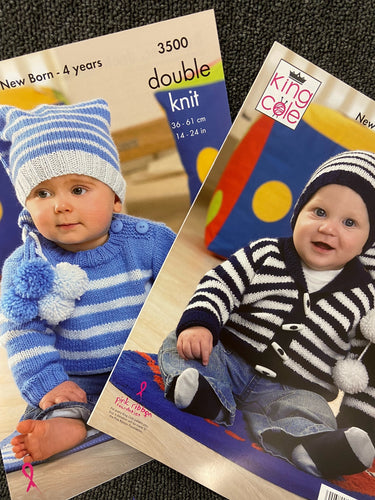 king cole baby babies cardigan jumper hat double knit dk fabric shack malmesbury 3500