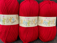 king cole comfort aran wool yarn 100g red 336 knitting knit crochet fabric shack malmesbury