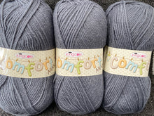 king cole comfort aran wool yarn 100g slate grey 3591 knitting knit crochet fabric shack malmesbury