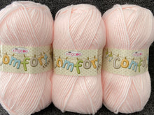 king cole comfort aran wool yarn 100g soft pink 334 knitting knit crochet fabric shack malmesbury