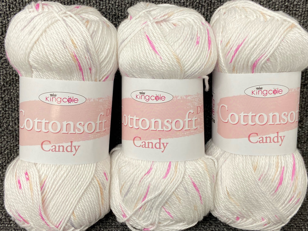 King Cole Cottonsoft Candy Double Knit Yarn/Wool 100 Cotton 100g Ball Fabric Shack Malmesbury