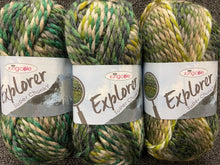 king cole explorer super chunky wool blend self stripe yarn 100g cook 4301 green fabric shack malmesbury