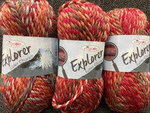 king cole explorer super chunky wool blend self stripe yarn 100g kingsley 4305 red fabric shack malmesbury