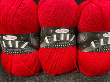 king cole glitz double knit dk diamond cherry red 481 glitter sparkly metallic yarn wool fabric shack malmesbury christmas