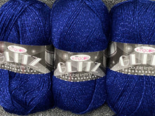 king cole glitz double knit dk navy blue 163274 glitter sparkly metallic yarn wool fabric shack malmesbury christmas