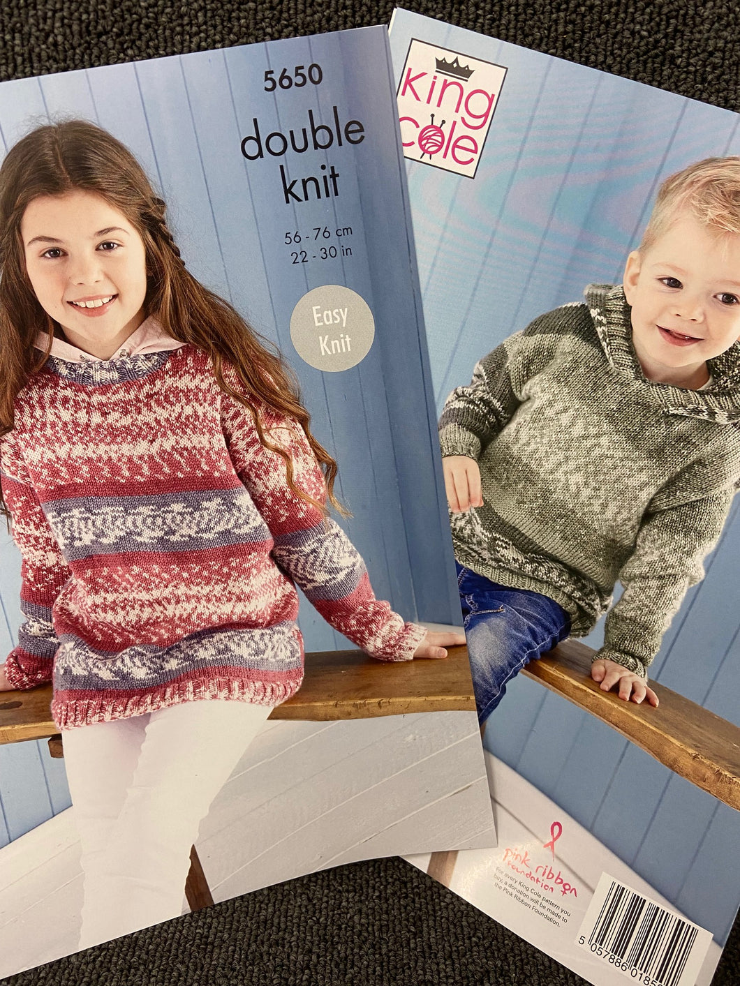 king cole knitting pattern kids children jumper hoodie 5560 fjord self patterning pattern fair isle double knit dk knit yarn fabric shack malmesbury