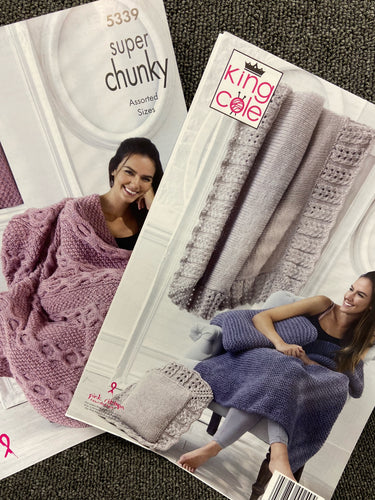 king cole knitting pattern single double bed spread blanket super chunky 5339 fabric shack malmesbury yarn wool knit