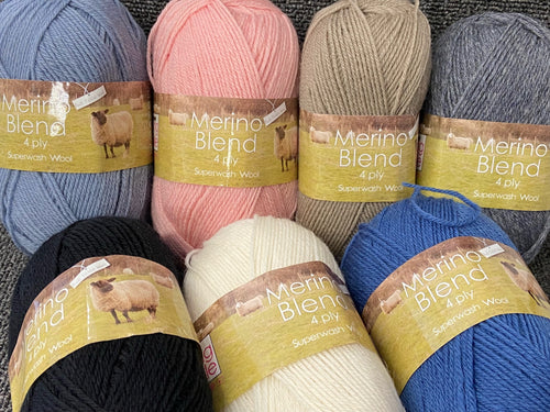 King Cole Merino Blend 4 Ply Superwash Anti Tickle Wool Yarn 50g Various Colours