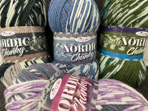 king cole nordic chunky merino wool blend 150g yarn ball knitting knit crochet various colours