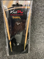 knitpro basix wooden birch circular knitting needles pins 100cm 5.00 knit yarn wool fabric shack malmesbury