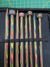knitpro symphonie wooden knitting needles pins 35cm single ended case jacquard black